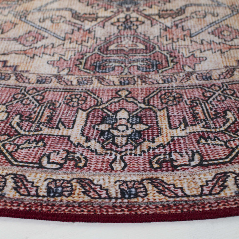 Tucson Performance Machine Washable Oriental Rug, Round 6'