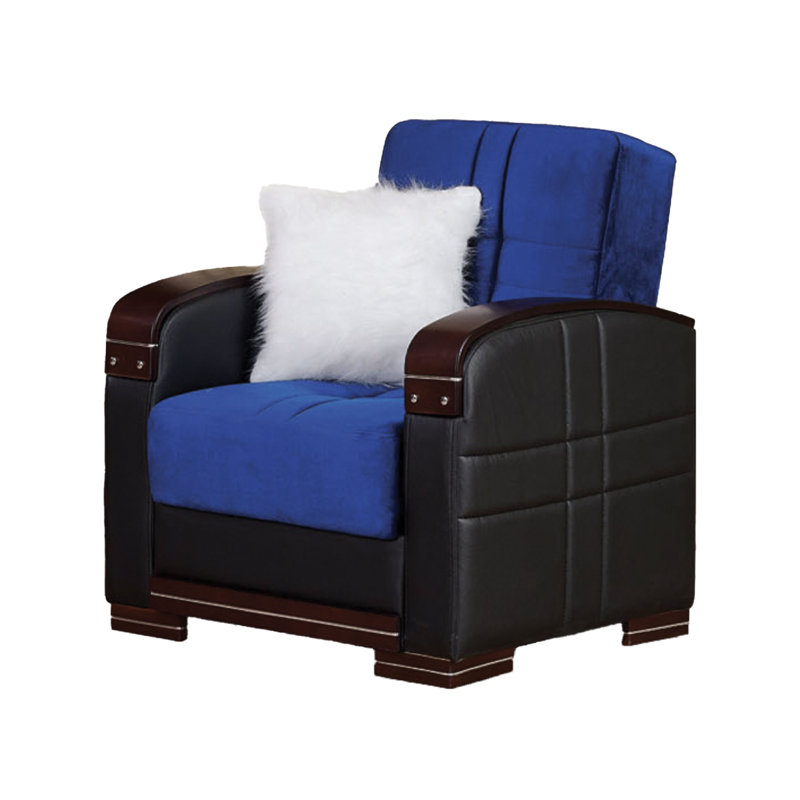 Fauteuil en chenille l 35 po Mears, Bleu
