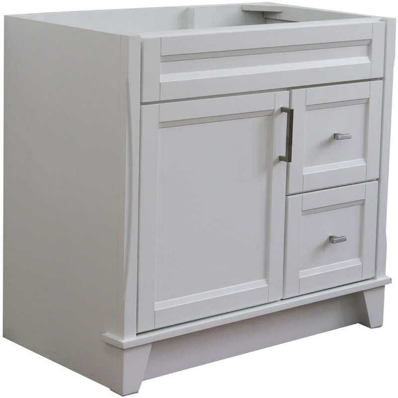 Base de meuble-lavabo simple 36 po seulement, Blanc