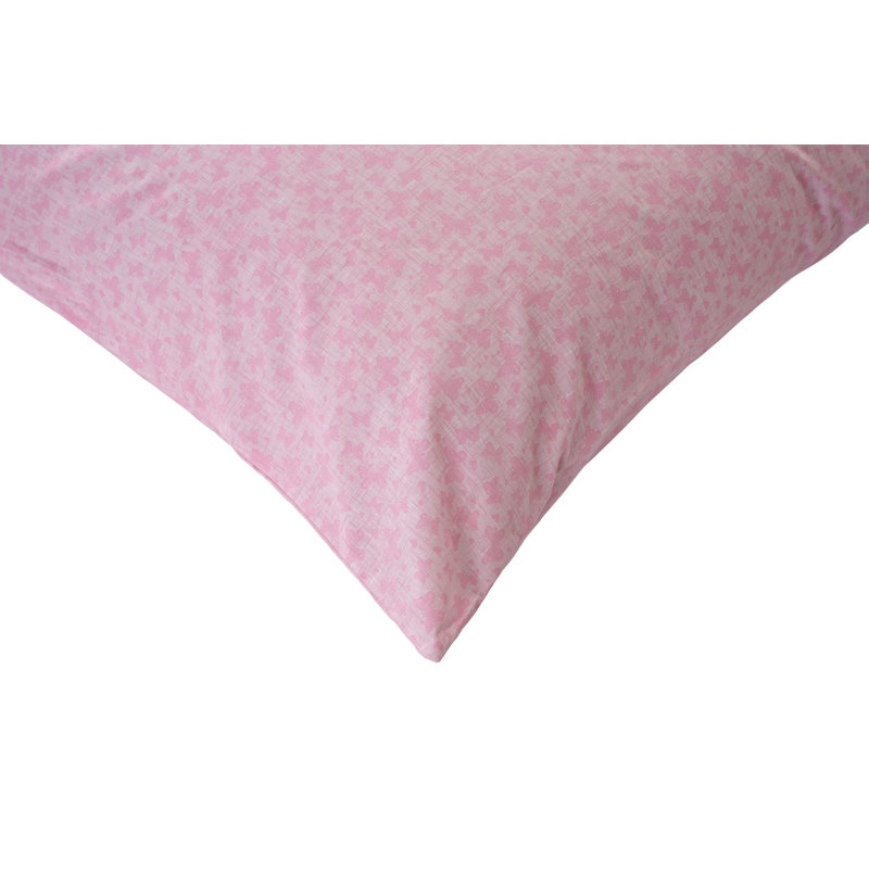 Ranforce Quilt Cover Set, 100% Cotton, 102.4 x 86.6 inches | Includes 2 Pillowcases (23.6 x 23.6 inches) | Pigment Printing, Machine Washable, Elegant Pink, White & Purple Design | Button & Envelope Closure