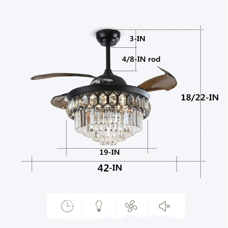 Abdul-Sami 42'' Ceiling Fan with LED Lights