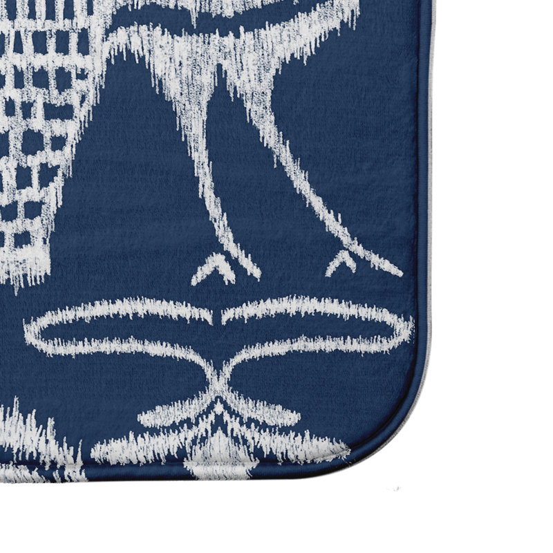 Tapis de bain Garold, l 17 po x L 24 po, Bleu