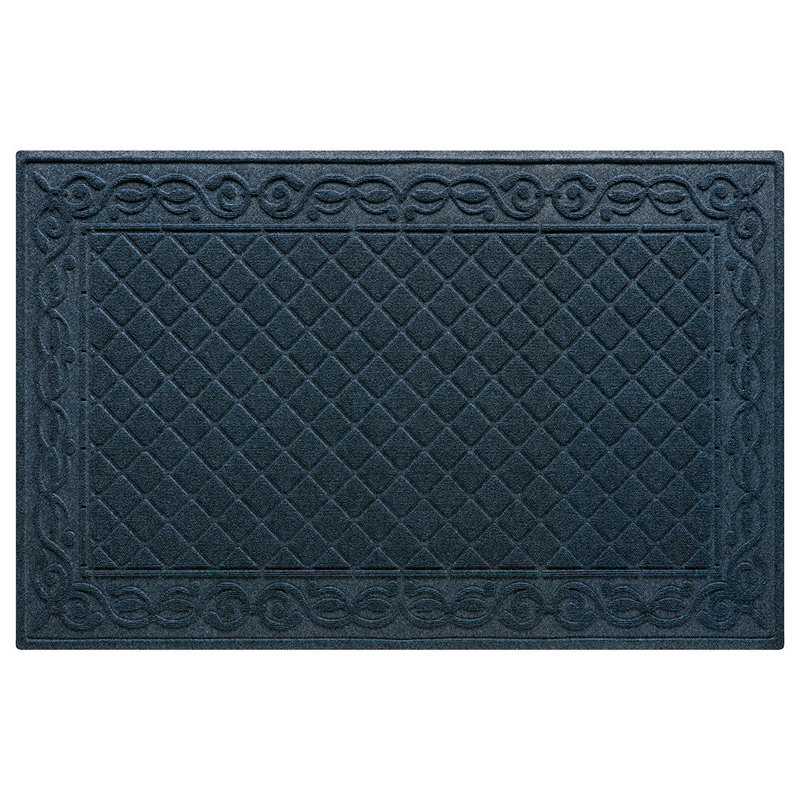Tapis d'entrée pour l'intérieur et l'extérieur 45 po x 70 po WaterHog Tristan, Bleu marine, H 0,37 po x l 70 po x P 45 po