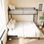 Lit simple escamotable en métal avec garde-corps et échelle, peu encombrant Durable pour la chambre à coucher, noir