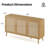 Sideboard Buffet Cabinet with 3 Rattan Doors-26799720