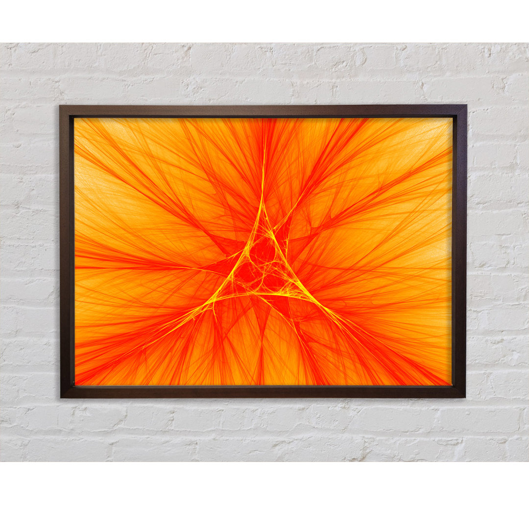 Triangle Of Life Orange - Einzelner Bilderrahmen Kunstdrucke auf Leinwand