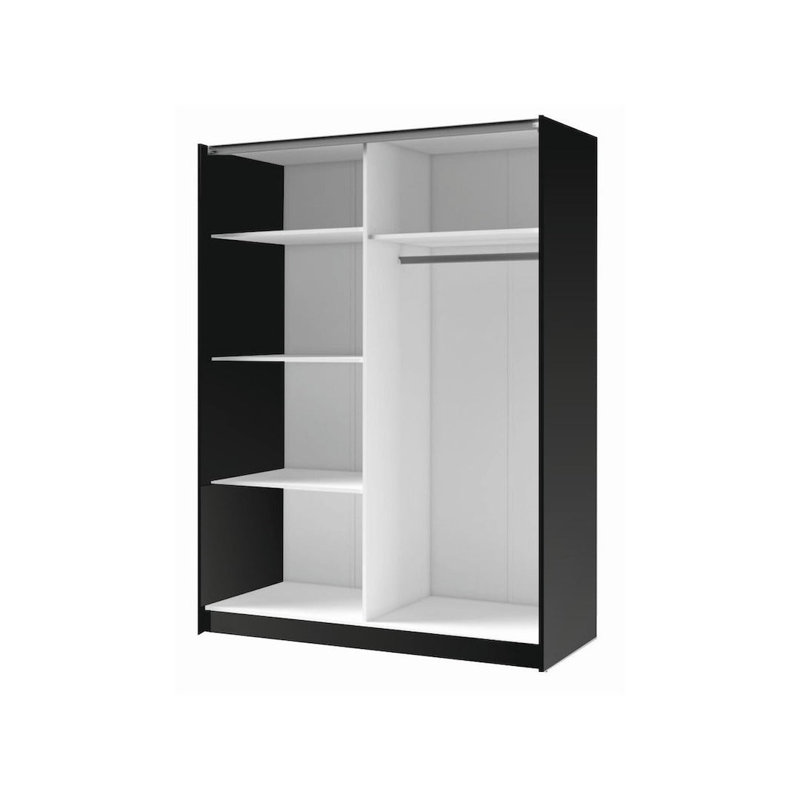 8B97ED9825F34AB78B1FB8B3DBE7D000 Sliding Door Wardrobe 200cm with Mirrored Door
