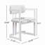 Ensemble de 2 chaises de salle à manger rembourrées en tissu avec structure en métal, capacité de poids de 265 lb-121093719