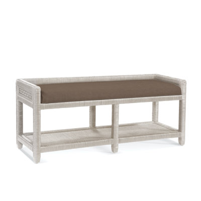 Glinda Wicker Shelves Storage Bench by Birch Lane