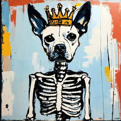Dog 4-Homage-Basquiat  Giclee on Gallery Wrapped Canvas