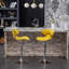 Tabouret de bar rotatif ajustable en velours, ensemble de 2-490448347