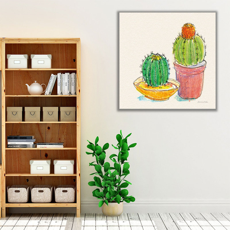 «Cacti Garden III», reproduction d'art sur toile, H 12 po x l 12 po