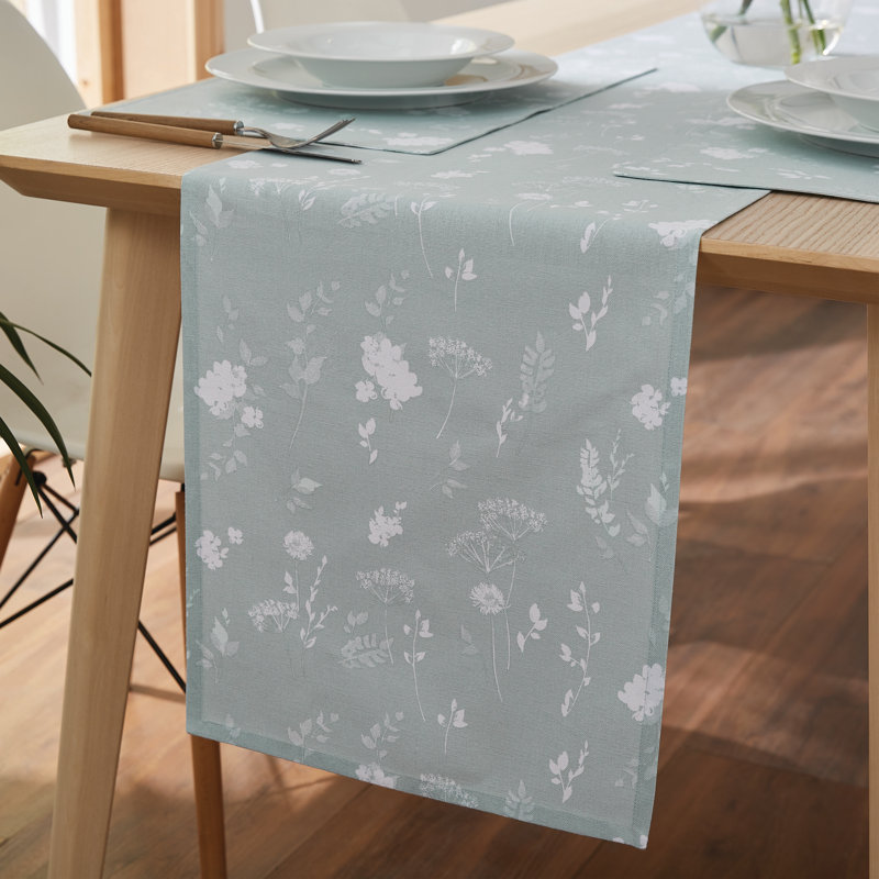 Meadowsweet Floral Runner, Green