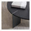 Table basse ronde en bois de chêne noir et pieds en métal noir-1251330782