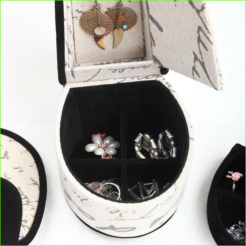 Boîte à bijoux à talons hauts de 9 po avec rangement caché | Multicolore | Polyuréthane