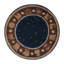 Rug & Kilim’S French Deco Circle Rug In Blue, Beige-Brown Zodiac Pictorial-1215912466
