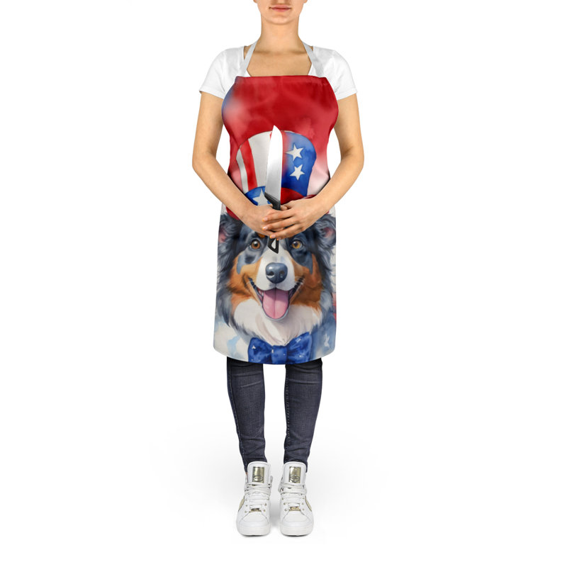 Patriotic American Apron, Australian Shepherd