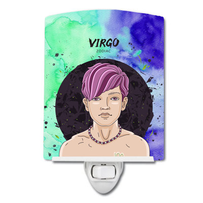 Éclairage de nuit en céramique zodiac Virgo