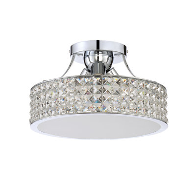 Plafonnier semi-encastré 3 lumières 14 po