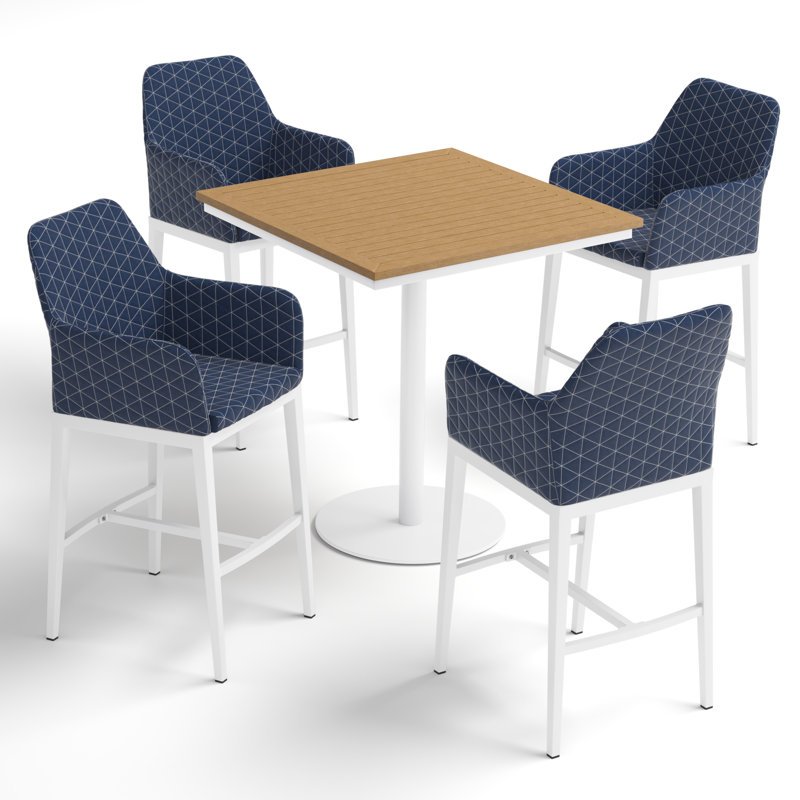 Ensemble de table de bar et de chaises de bar 36 po 5 pièces Oland