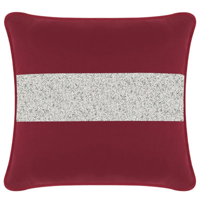 Luminous Pillow with Rhinestone Stripe - Velvet