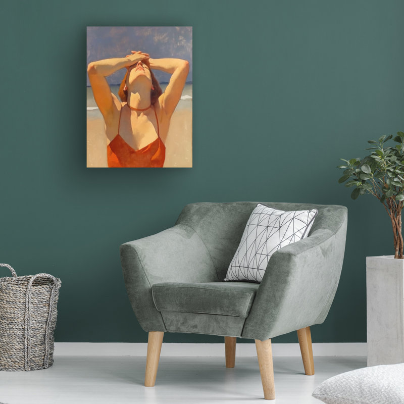 Œuvre sur toile sérénité, «Bachelor David», H 47 po x l 35 po