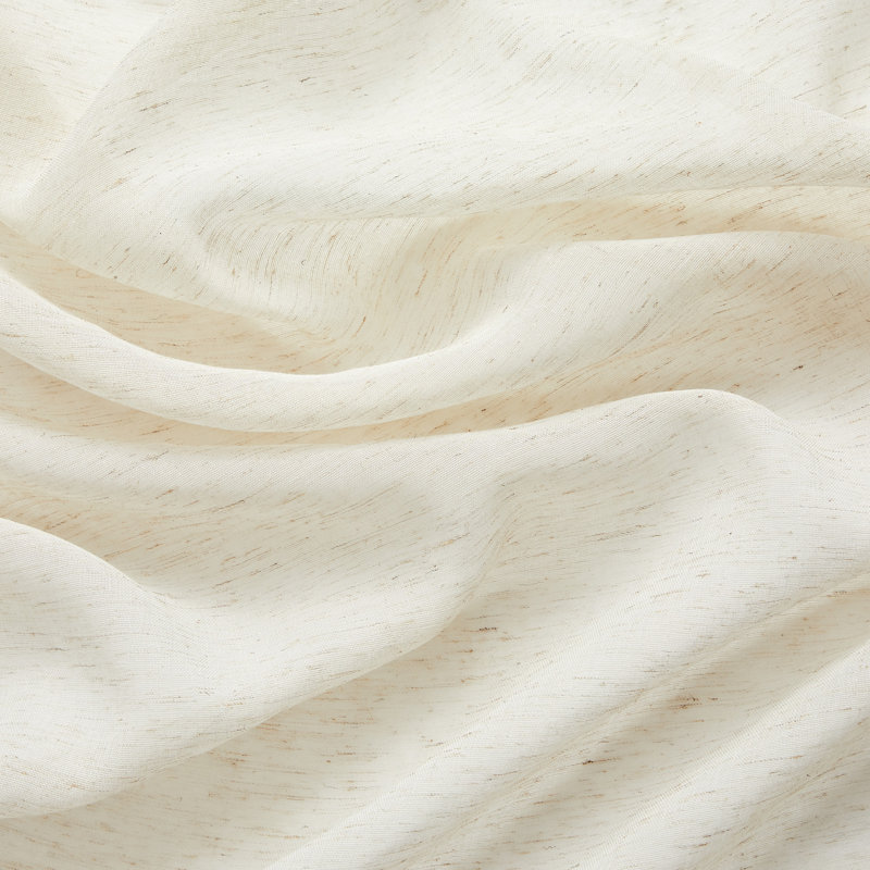 Linen Semi-Sheer Grommet Curtain Panels, Ivory, 54" W x 84" L