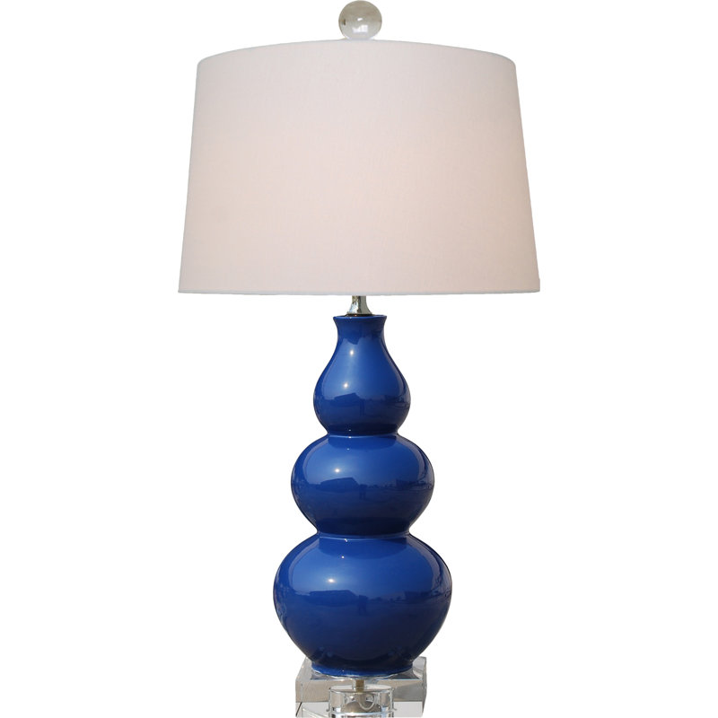 Malaysia Porcelain Table Lamp, Navy Blue