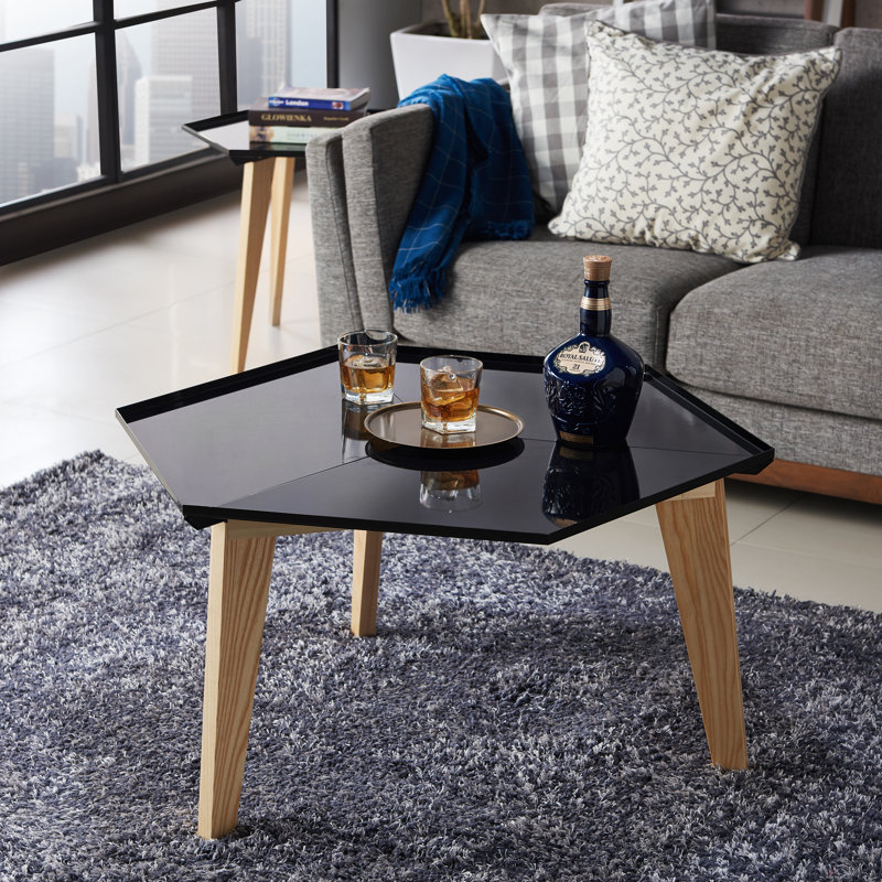 Delano Three Leg Coffee Table, Black