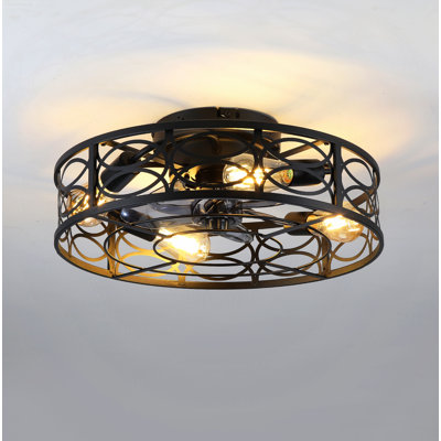 Ventilateur de plafond encastré avec télécommande réversible 6 vitesses Farmhouse