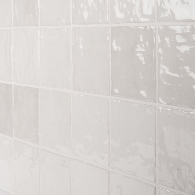 Portmore 4x4 Glazed Ceramic Tile, White