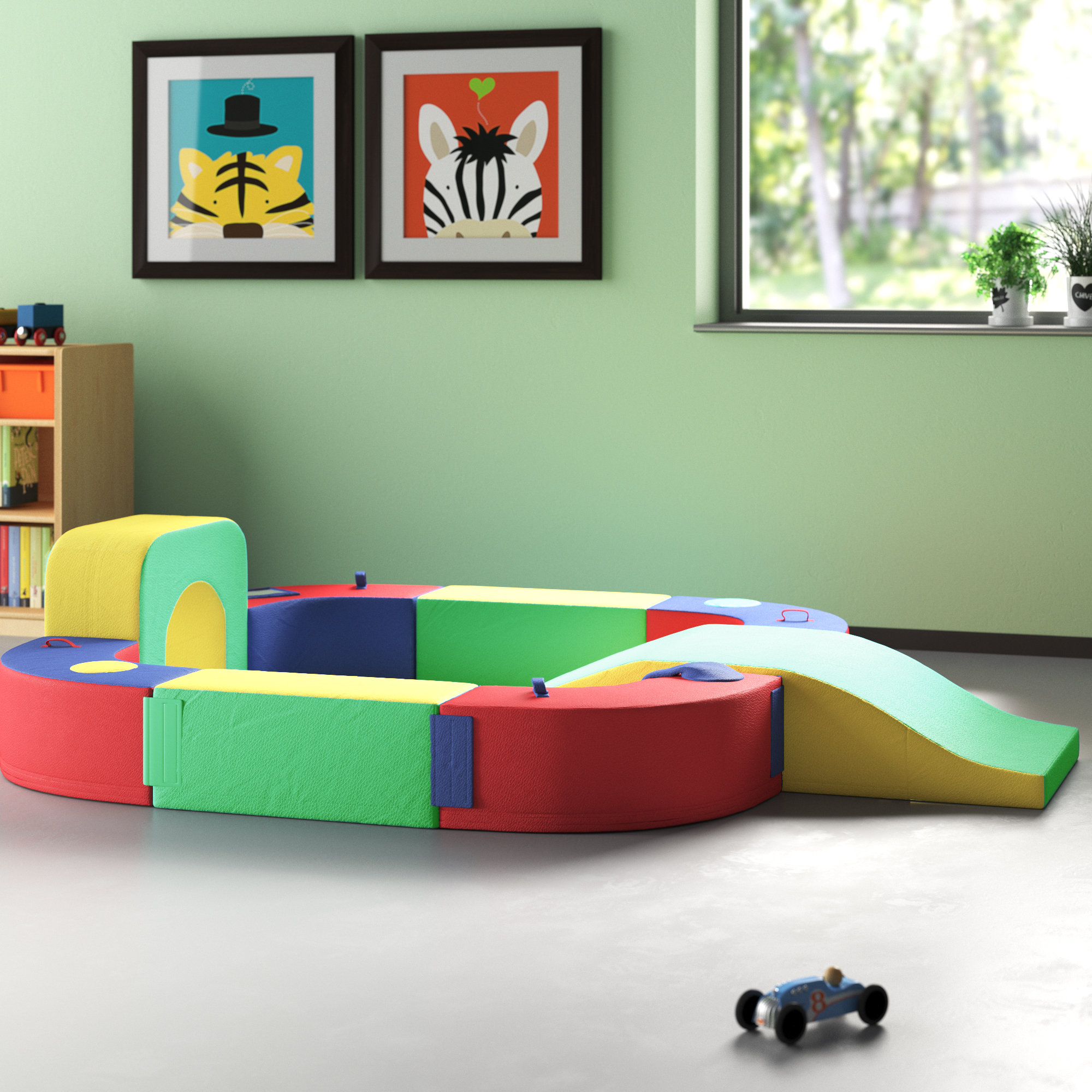 Children's Factory SoftPlay Playring with Tunnel and Slide