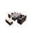 Phibbs 4 - Person Wicker Patio Dining Set with Rectangular Table , Cushions Included