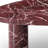 13" Red Marble Triangular End Table