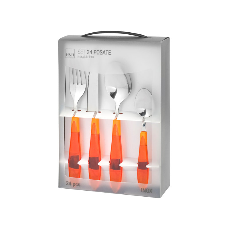Sv Cutlery 24Pz Inx M / Gialstand3102n, Orange
