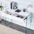 White Environmental Protection MDF Minimalist Dresser, Desk, Desktop Computer Desk, With Double Drawer Storage Space, Simple Home, Perfect For Various Styles Of Home Environment. (Dresser)