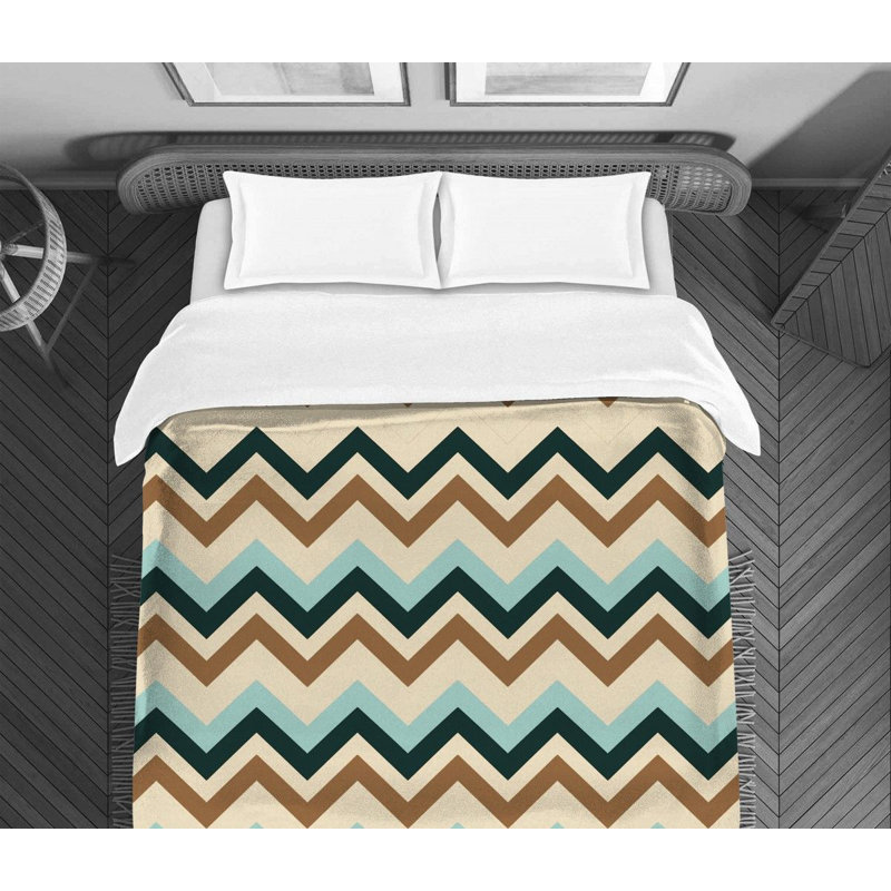 Polyester Chevron / Zig Zag Comforter, Twin Extra Long Comforter