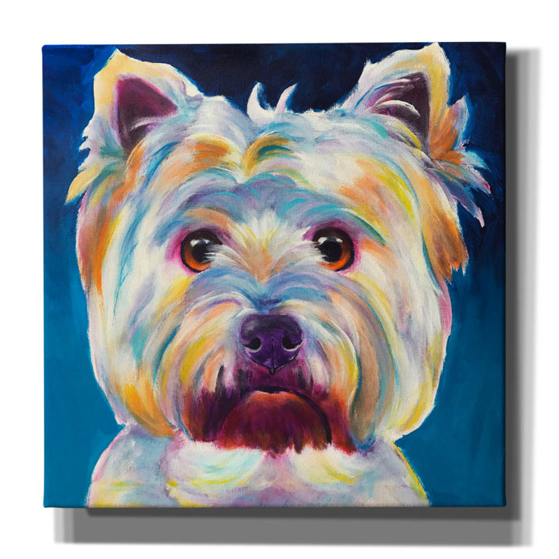 «Westie - Chispy» par Dawg Painter, H 12 po x l 12 po x P 0,75 po