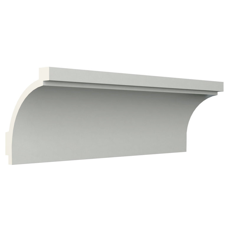 Endurathane Noah Crown Moulding, 6"H x 4 5/8"P x 7 3/8"F x 94 1/2"L, Factory Primed