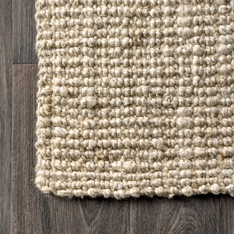 Werts Handmade Tufted Farmhouse Jute Tasseled Brown Rug