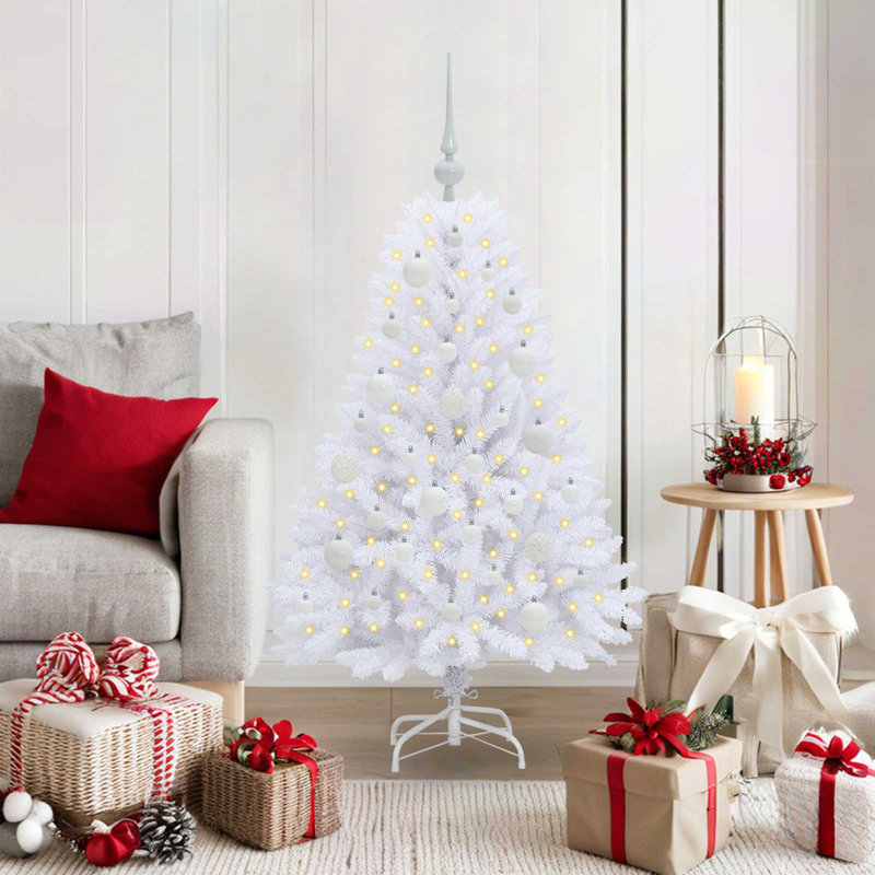 3.94' H Lighted Artificial Christmas Tree, White