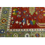 Tapis floral orange fait à la main 9 x 12 Heriz Serapi