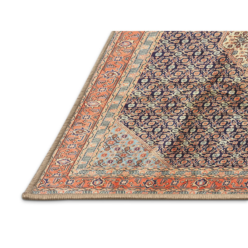 Tapis oriental multicolore tissé à la machine Oriental, Tapis de couloir 2 pi x 5 pi