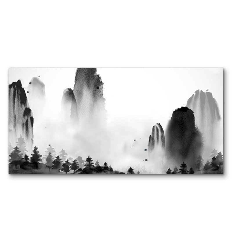 Aquarelle rosée - impression panoramique sans cadre, Métal