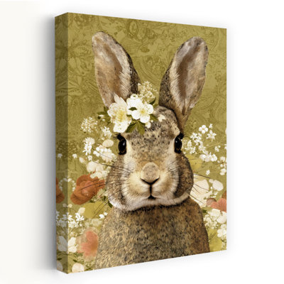 Easterbunnyno01 by Treechild - Wrapped Canvas Print