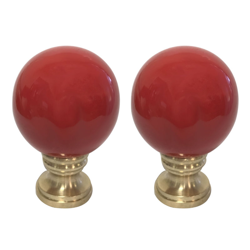 Faîteau de lampe sphérique en céramique, Rouge