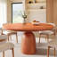 Ensemble de 7 tables de salle à manger rondes en bois massif avec 6 chaises-777419745-777419740