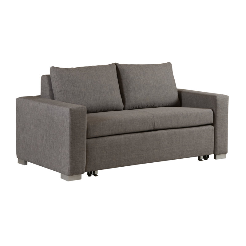 Conneautville Sofa Bed, Light Grey, Matt Brushed Nickel