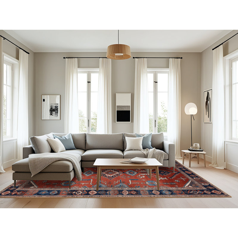 Tapis brun lavable à la machine, Rectangulaire 8 pi x 12 pi