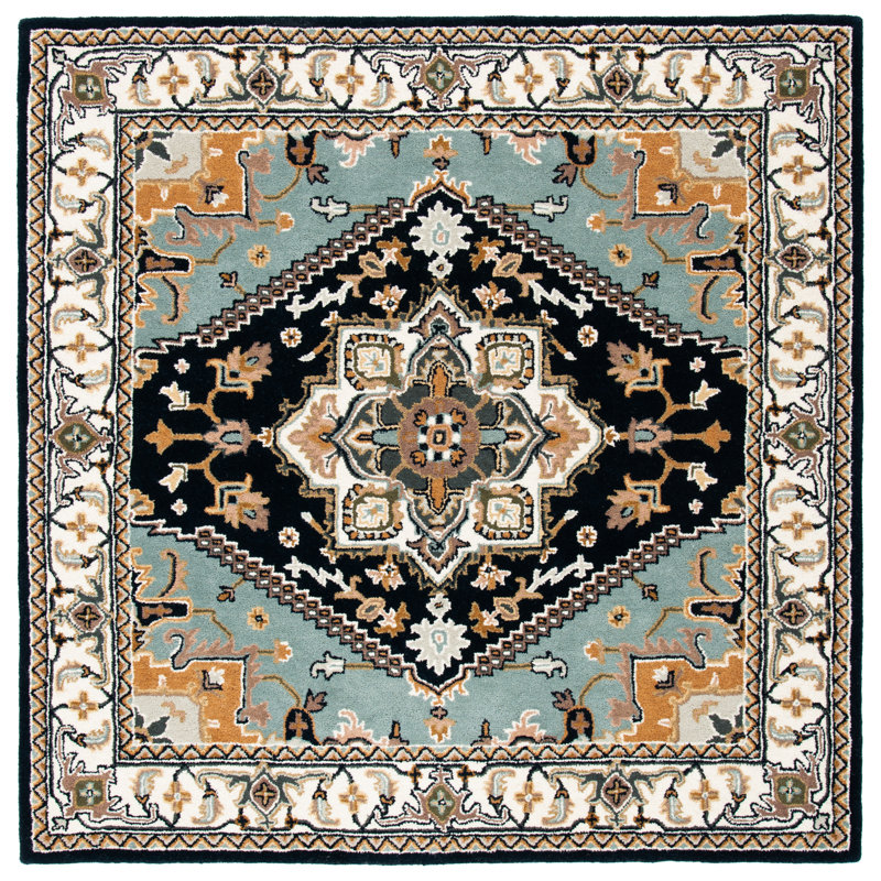 Tapis oriental en laine touffeté à la main Heritage, Carré 4 pi